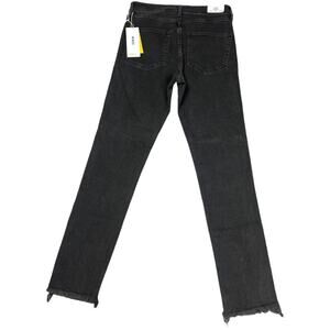 H&M & Denim Jeans Slim Ankle High-Waist Washed Black Grey Studded NEW Women's 30